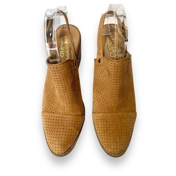 Franco Sarto | Aubree Tan Suede Leather Slingback Booties | Size 9M - Picture 4 of 8